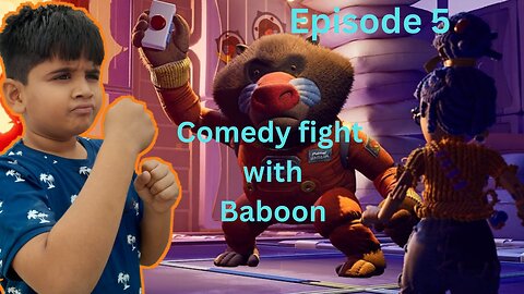 Baboon came to fight with A spaceship || Funny fight with baboon || Boss fight || Part 5.