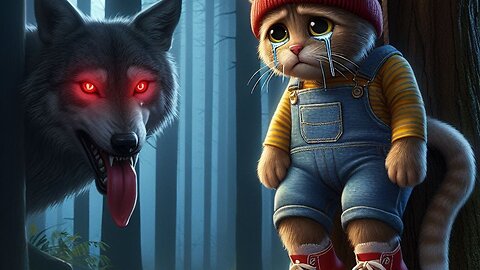 Cat's Encounter with a Wolf || Cat Story || Kidz Maze Cartoon || #cat || #trending || #cartoon