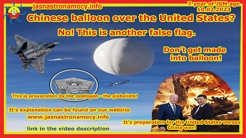 Chinese balloon over USA?! No! This is another false flag. Don't get made into balloon!