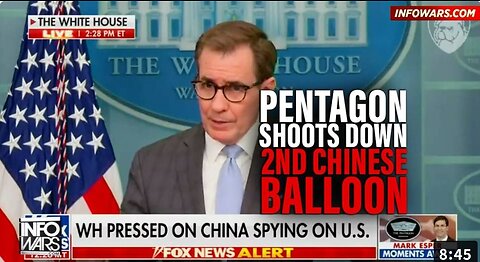 BREAKING: Pentagon Shoots Down Second Chinese Ballon Over Alaska