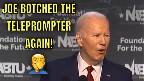 Today Joe Fought the Teleprompter, and the TELEPROMPTER WON!