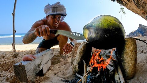 COOKING FISH IN A COCONUT___ AN EPIC CATCH AND COOK