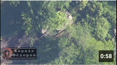 Strike on an M1A1 Abrams tank using the Lancet kamikaze drone in the Avdiivka direction.