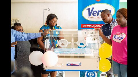 Verna Mineral Water Supports Ghana Medical Association WIth Incubators and Phototherapy Machines.