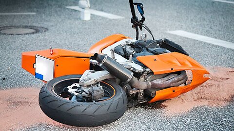 Motorcycle slip crash || Viral Video