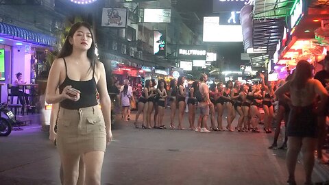 [4k] Thailand Pattaya Soi 6 nightlife scenes So many pretty ladies!
