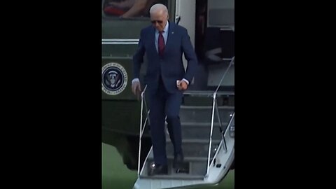 Biden Almost Face Plants Coming Off Helicopter