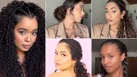 12 easy CURLY hairstyles ! - YouTube