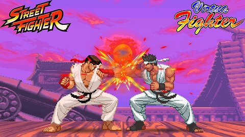 Ryu vs Akira Yuki - Street Fighter X Virtual Fighter l Capcom X Sega