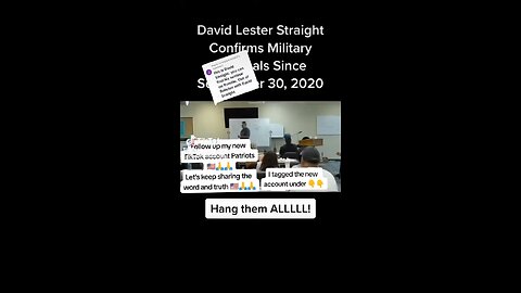 David Lester straight confirms military tribunals