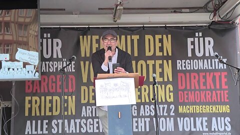 Chris Barth von KLARTEXT Rhein-Main eröffnet Demo und das Hauptthema von #F2704