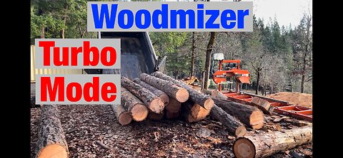 Milling Small Dirty Douglas fir Logs into Lumber and Timbers Woodmizer LT15 Sawmill