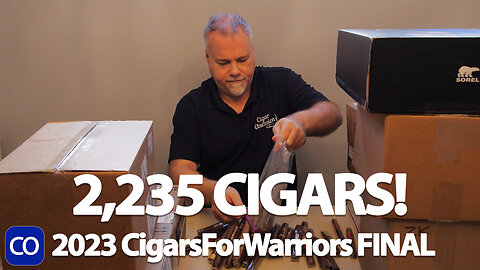 FINAL 2023 CigarsForWarriors Donation Drive Update! 2,235 Cigars!