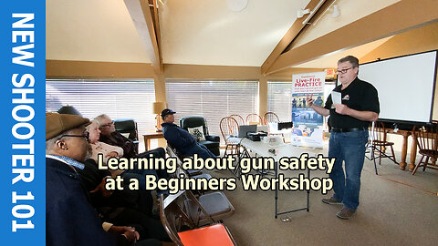 Learning about gun safety at a Beginners Workshop