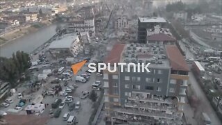 Imagens de drone mostram a destruição da cidade turca de Antakya