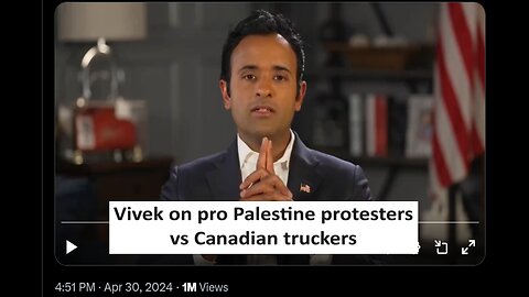 Vivek on pro Palestine protesters vs Canadian truckers