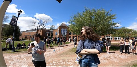 Plymouth State University (New Hampshire): Agnostics & Hypocrites Help Me Draw A Crowd of 30 Students, Hypocrite Female Tries To Get Me Arrested, Student Blasts Music But Police Shut Him Down, Sinner Grabs My Pole & Steals My Banner, I Get It Back