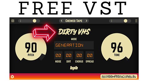 FREE Tape lofi DIRT GRIT VST | DIRTY VHS - video cassette recorders and VHS tapes