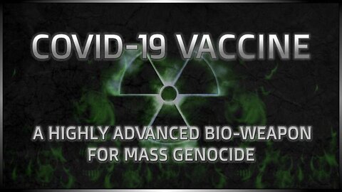 FMR PFIZER VP &CSO MIKE YEADON SOUNDS THE ALARM ON THE DEADLY BIOWEAPON. GET THE VAX ANTIDOTE NOW.