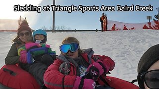 Sledding at Triangle Sports Area Baird Creek