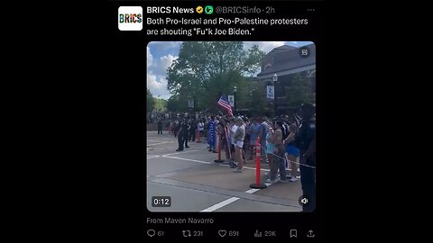 Both Pro-Israel and Pro-Palestine protesters are shouting "Fu*k Joe Biden."