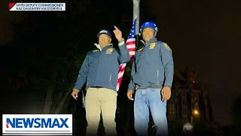 WATCH: Old Glory raised after Palestinian flag removed at City College | American Agenda