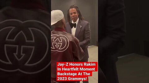 Jay-Z Honors Rakim in Heartfelt Moment at the 2023 Grammy Awards: A Hip-Hop Legacy"#shorts