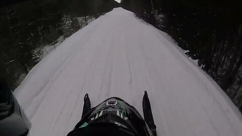 Snowmobile Trail Riding (Au Train MI) Part 1