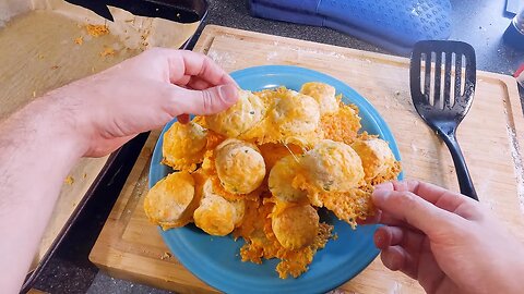 Buttermilk Cheddar Bites - The EASIEST Recipe for CHEESY Buttermilk Biscuits