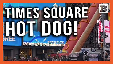 Hot Diggity Dog! Giant Hot Dog "Artwork" Unveiled in Times Square