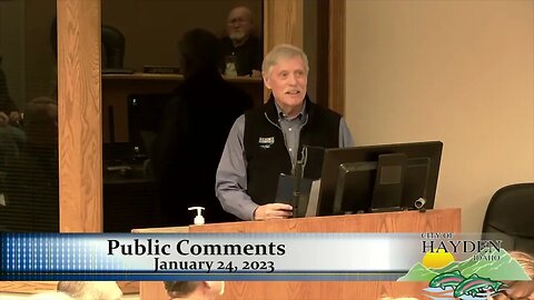 Hayden City Council - 01/24/2023 - Public Comment - Mike Kincaid