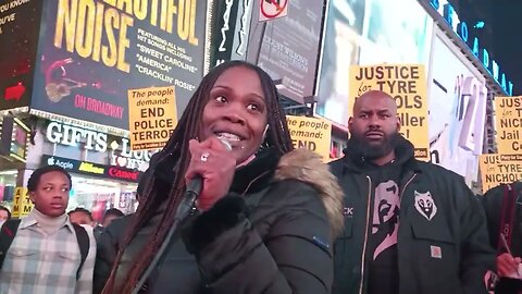From the Justice for #TyreeNichols #TyreNichols Rally Times Square 1/27/23 Hawk Newsome Black Opts