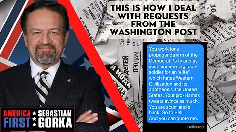 This is how I deal with requests from the Washington Post. Sebastian Gorka on AMERICA First