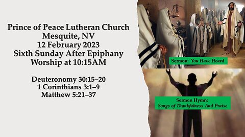 Part 1: Creative Worship Service for the Sixth Sunday After Epiphany