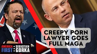 Creepy Porn Lawyer goes full MAGA. Julie Kelly with Sebastian Gorka on AMERICA First