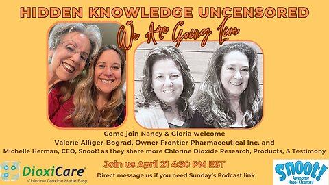 Hidden Knowledge Uncensored w/ DioxiCare & Snoot!, Chlorine Dioxide Research products & more