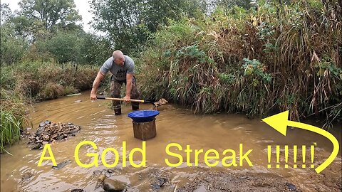 Sluicing and gold panning chunks of GOLD( secret spot ) #grassrootsmining