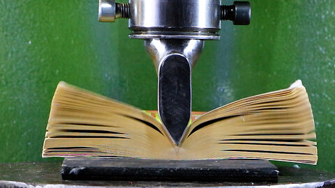 Cutting Book With Hydraulic Press