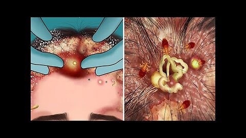 ASMR Removes chest hair and treatment, chests surgery men |stop motion| Animation |2D animation