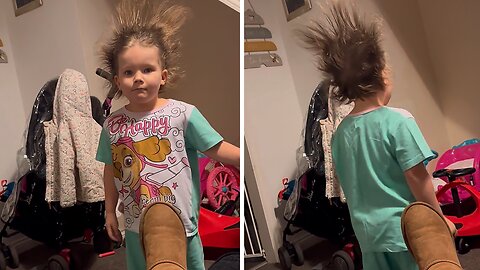 Kid shows off hysterical new hairstyle