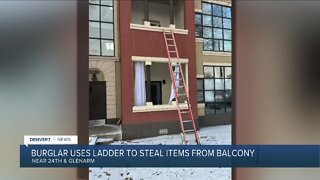 Suspect used ladder to steal items from second-floor balcony in Five Points