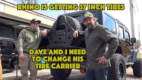 Rhino Is Getting 37s So His Old Tire Carrier Has To Go