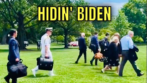 Biden’s Handlers HIDE JOE Again as he walks across the Lawn!