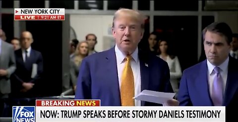 TRUMP❤️🇺🇸🥇SPEAKS ABOUT THE FAKE NEWS OUTSIDE NYC COURTROOM🎬🎤💙🇺🇸🏅⭐️