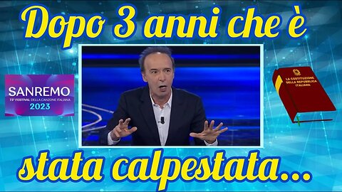 Sanremo 2023 - Benigni parla della Costituzione!