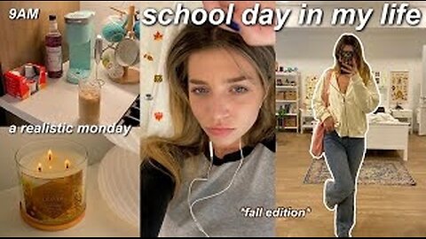 SCHOOL DAY IN MY LIFE (fall edition) | school vlog, studying, fall weather