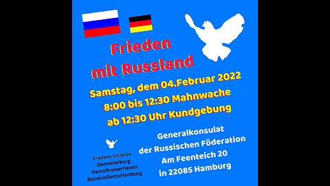 4.02.2023 Kundgebung vor der Russische Botschaft in Hamburg