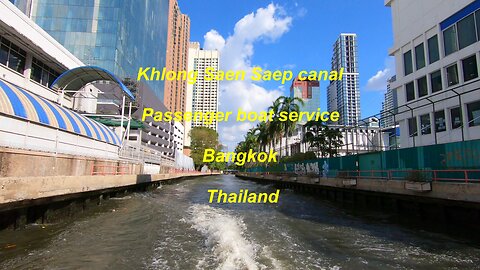 Khlong Saen Saep Canal Passenger boat service in Bangkok Thailand