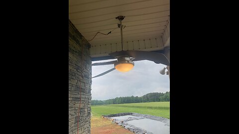 Ceiling Fan For The Front Porch. Meat Ball Job With The Wrong Kinda Fan... What Could Go Wrong?