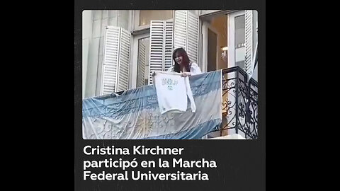 Cristina Kirchner se unió a la Marcha Federal Universitaria